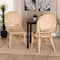 Baxton Studio Jelita Modern Bohemian Natural Brown Rattan 2-Piece Dining Chair Set 231-2PC-13233-ZORO - alternate 3